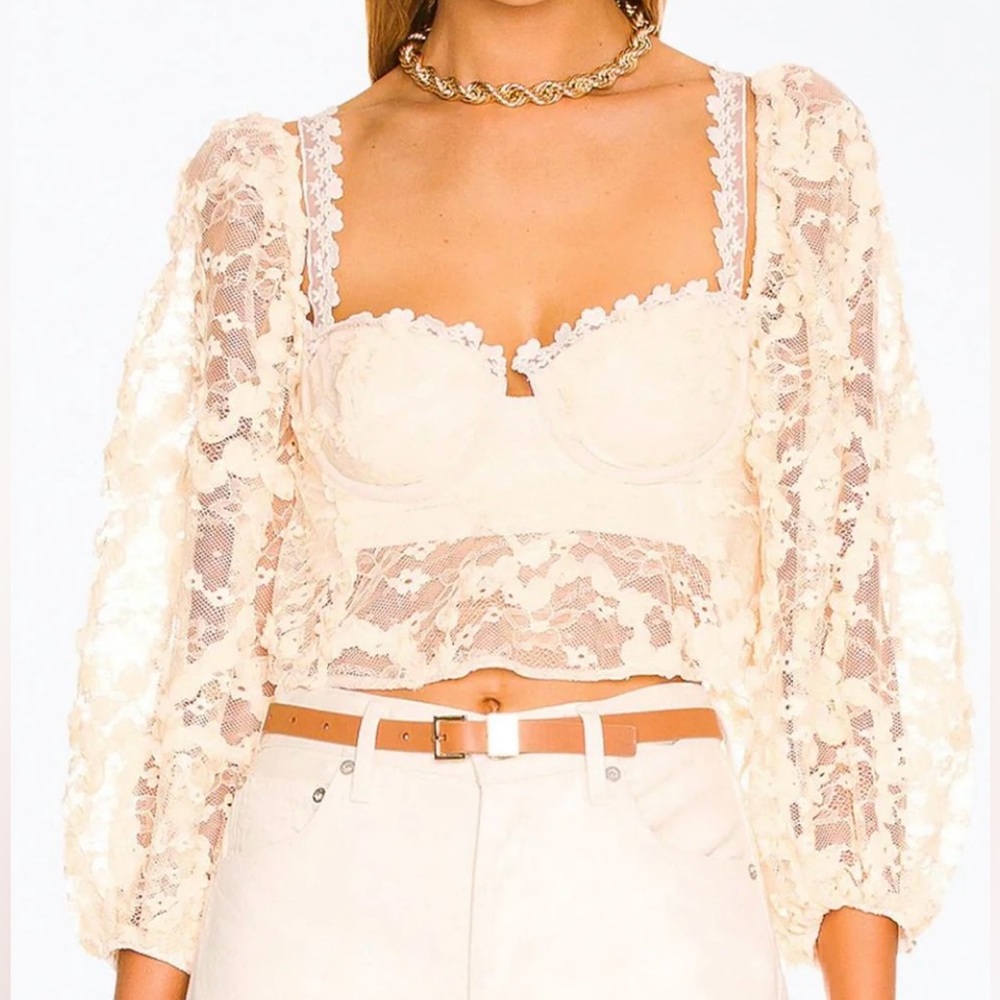 For Love & Lemons Lace Top | SMALL
